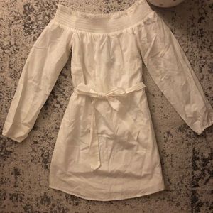 Express off-shoulder white dress